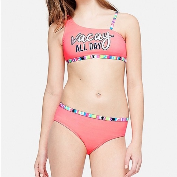 Justice Other - 4/$25 Justice Girls Reversible  Bikini Size 14